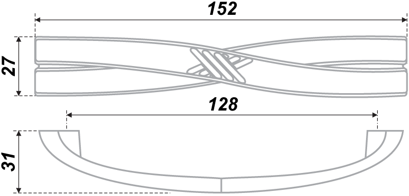 картинка Мебельная ручка RS405EAB.3/128 от магазина DFCH 