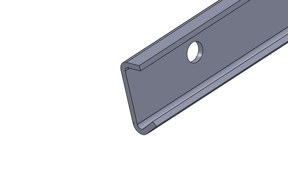 картинка Рейка базовая 2400 мм (Белый) HS005-01 от магазина DFCH 