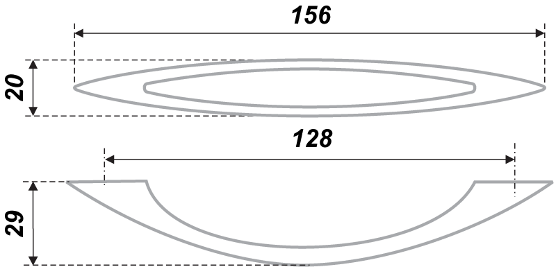 картинка Мебельная ручка RS027SC.3/128 от магазина DFCH 
