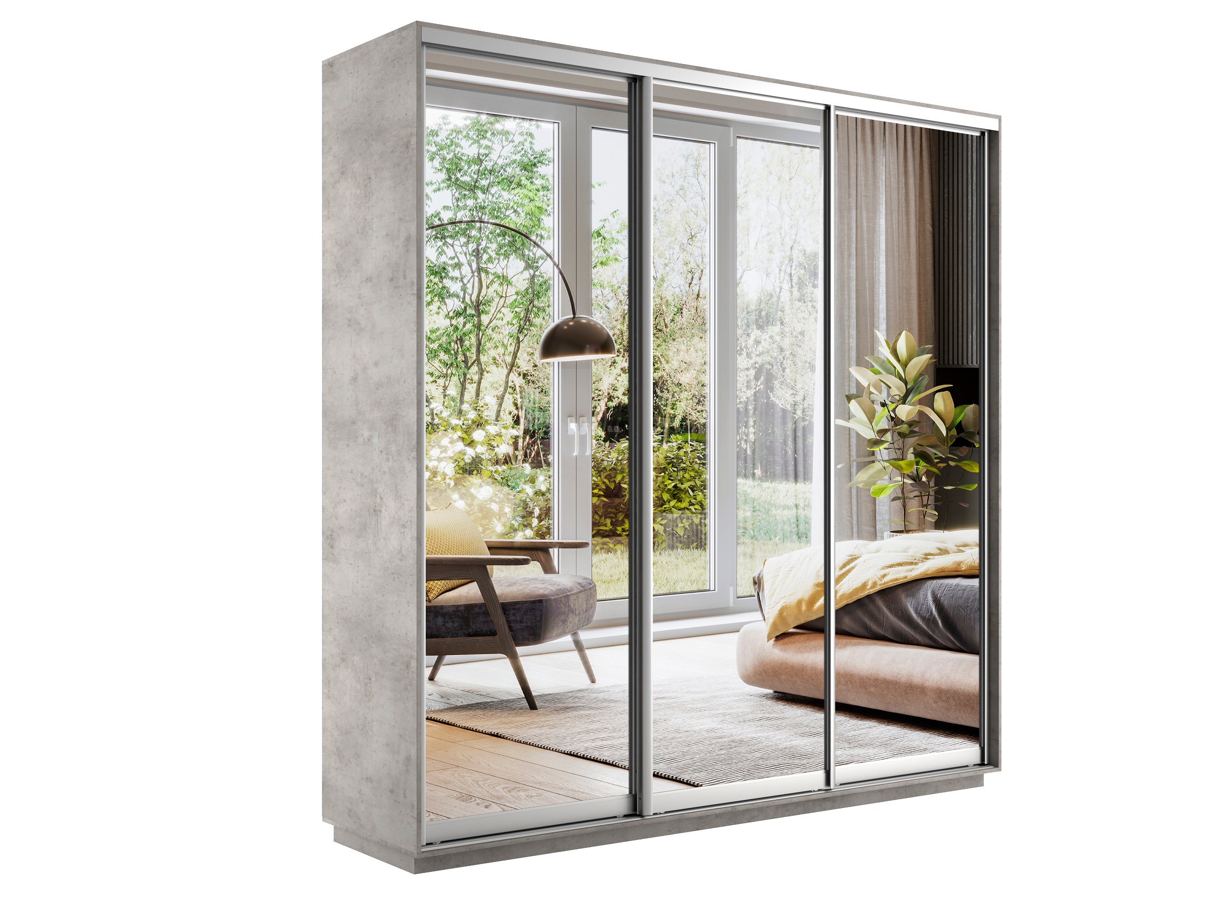 картинка Экспресс Экспенс трио Бетон 2200 x 2100 x 600 от магазина DFCH 