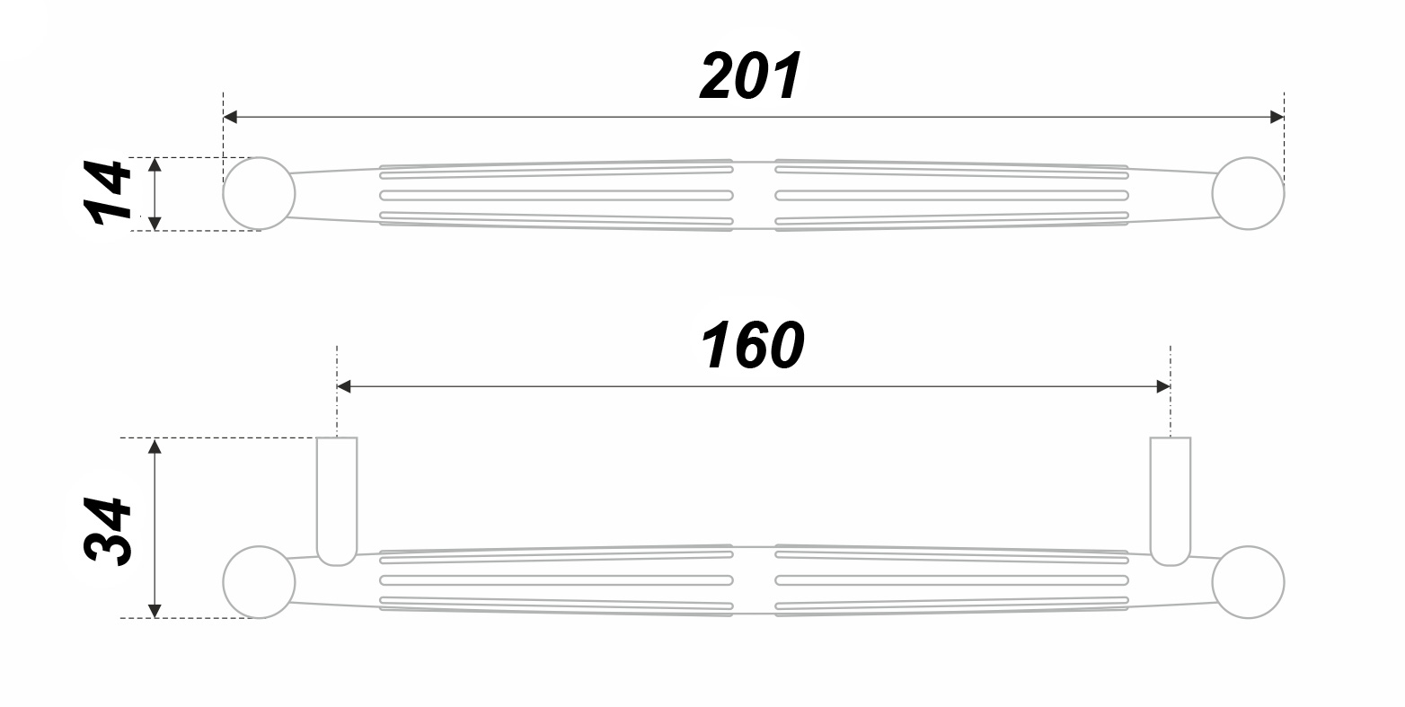 картинка Мебельная ручка TILDA RS308BAC.4/160 от магазина DFCH 