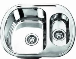мойка врезная, нержавейка,две чаши 6049/0,8-180мм(L)110(R)мм/ 600х490( уп 5 шт) Ограниченно годен купить по цене от  в Петербурге и Москве
