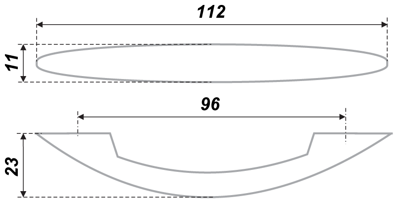 картинка Мебельная ручка RS011SC.3/96 от магазина DFCH 