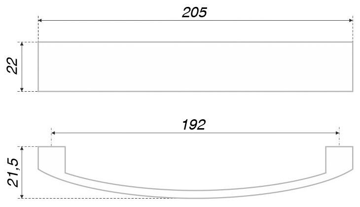 картинка Мебельная ручка RS191BN.4/192 от магазина DFCH 