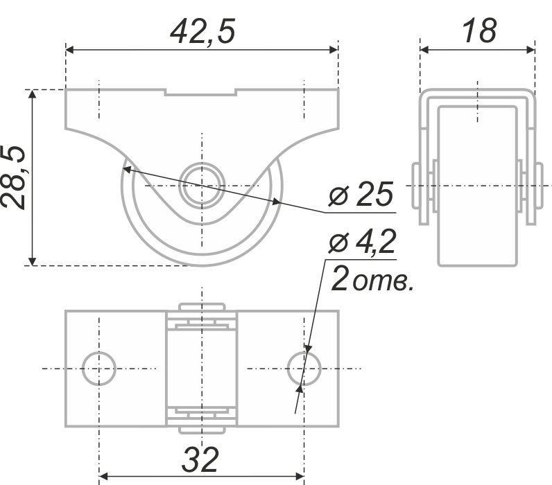картинка Мебельная опора N150Zn/BL от магазина DFCH 
