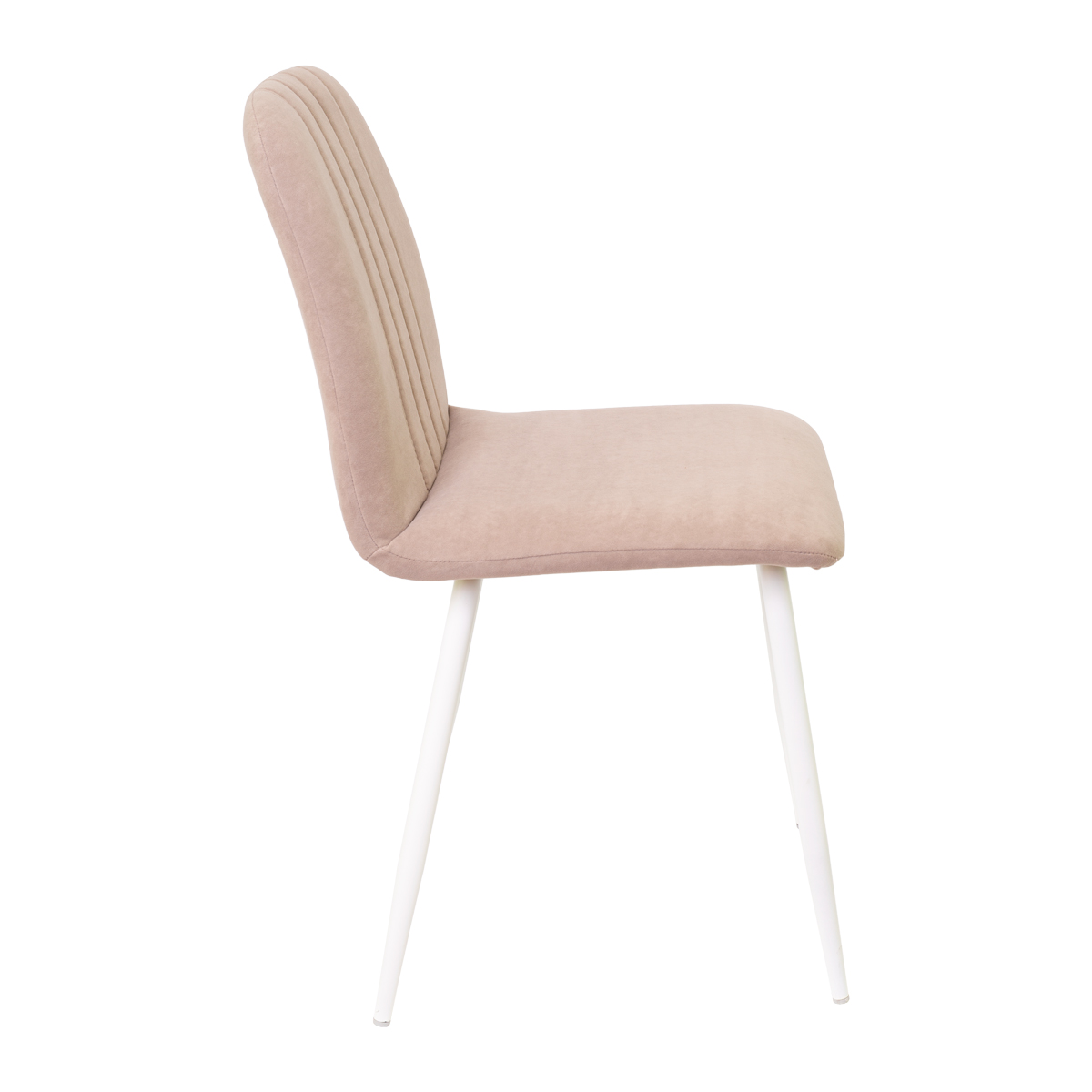 картинка Стул Чили 3 (арт.001 Томи) каркас муар черный (каркас белый 9016 матовый тк. коллекции Велюр капучино) от магазина DFCH 