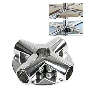 картинка UNO type14/Т-16А соединение крестообразное нерегулируемое с полкодержателем, хром от магазина DFCH 