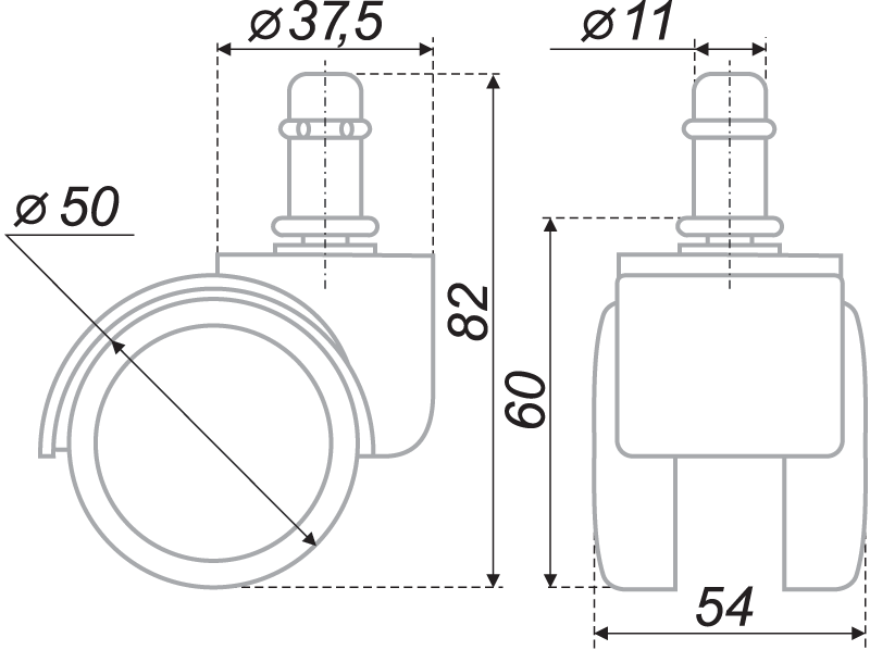 картинка Мебельная опора N109BL/GR.5 от магазина DFCH 