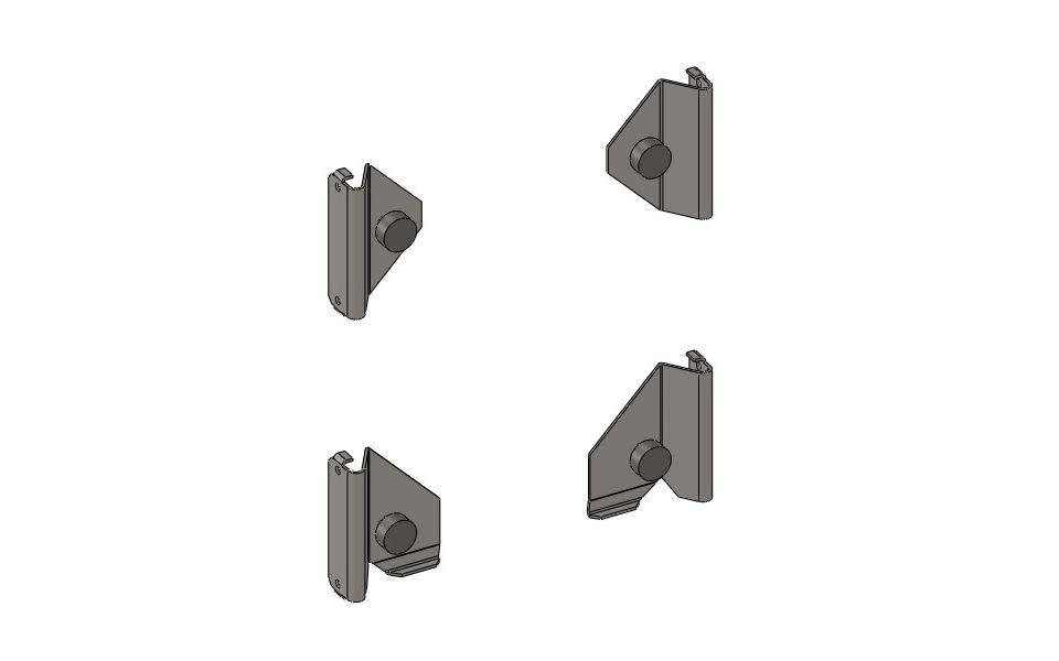 картинка Комплект установки стекла (Белый) HS022-01 от магазина DFCH 