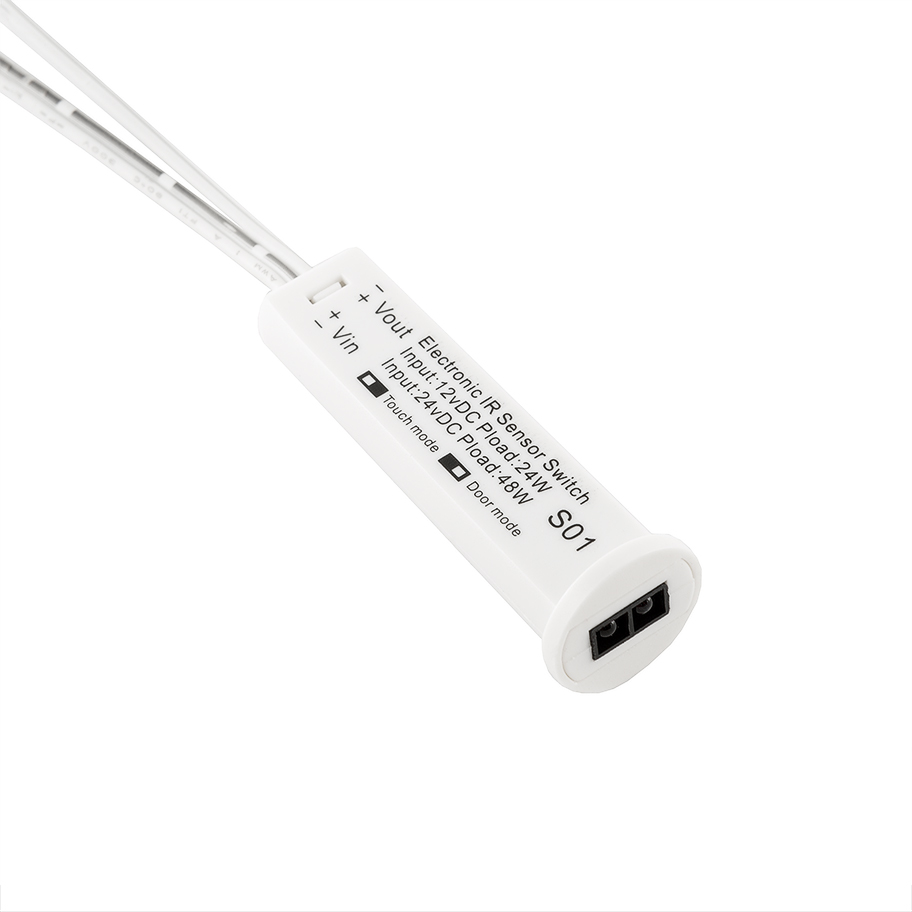 картинка Датчик движения универсальный сенсорный 12V/24W, 24V/48W, белый (LS01-W) от магазина DFCH 