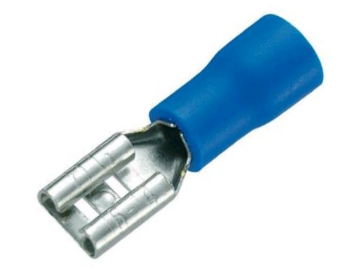 картинка Разъём штекерный/гнездо 4,75*0,8 мм (1,5-2,5 мм), синий (FDD2-187) от магазина DFCH 