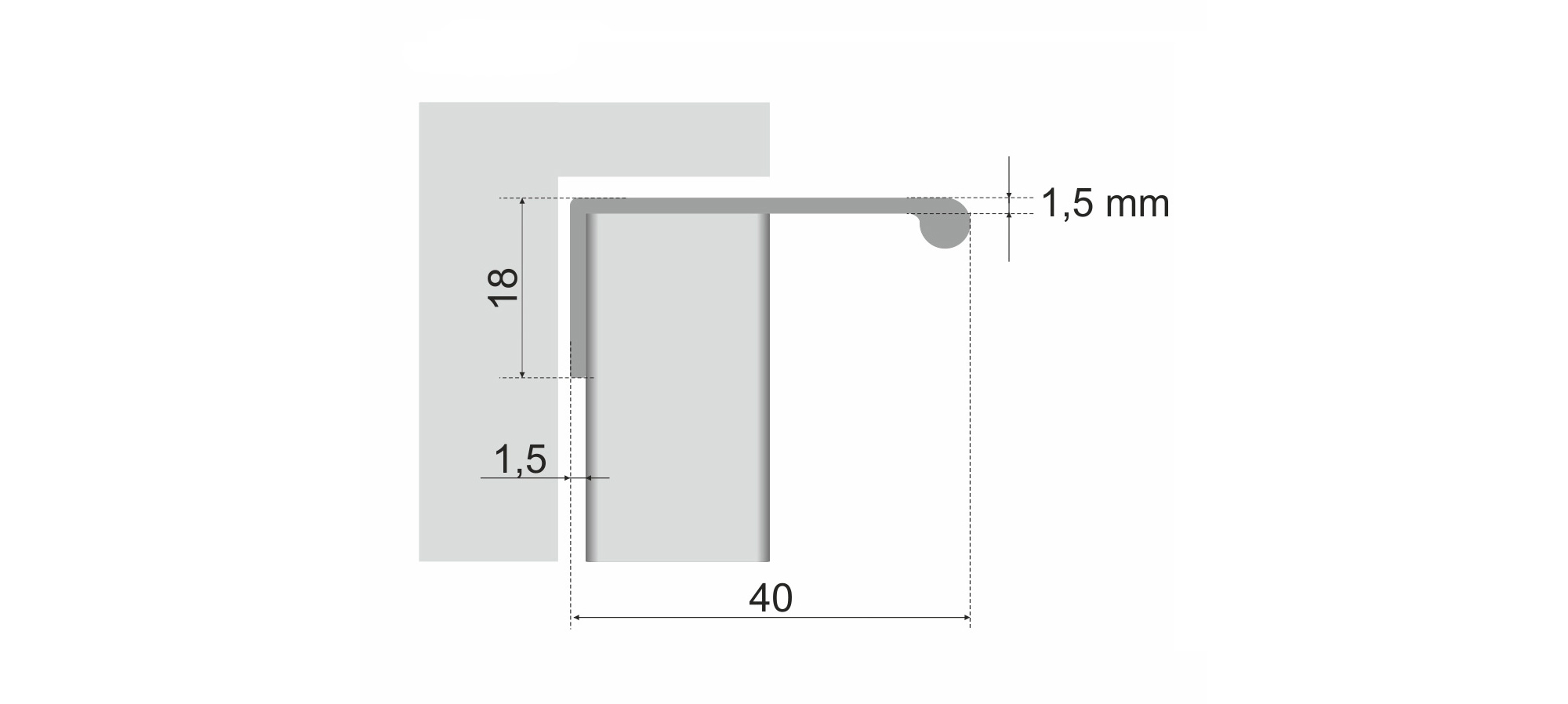 картинка Мебельная ручка G-LINE  RP001BL.1/000/3000 от магазина DFCH 