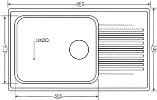 Мойка F-19 (серый №14) купить по цене от  в Петербурге и Москве
