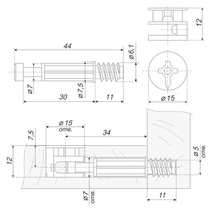 картинка Стяжка B-fix ST01/51/6/RdZn/01 от магазина DFCH 