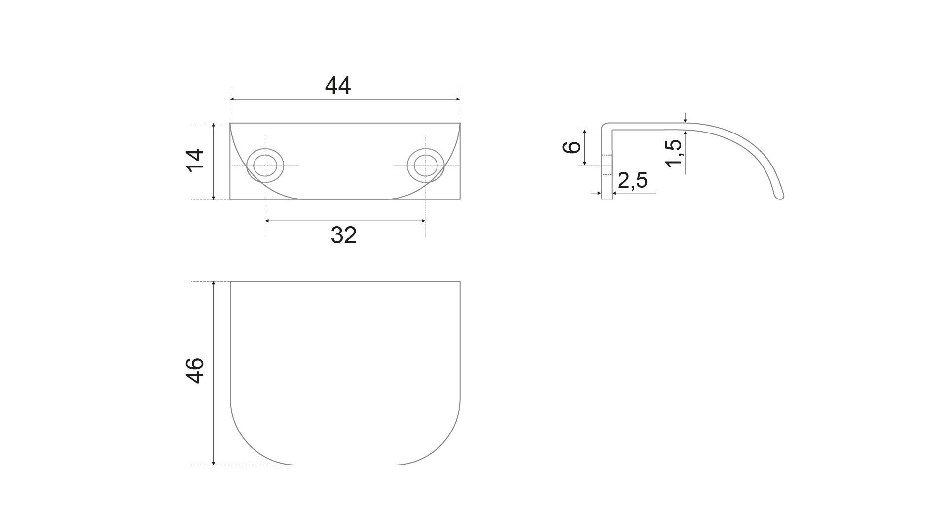 картинка Мебельная ручка POINT RT011BL.1/32 от магазина DFCH 