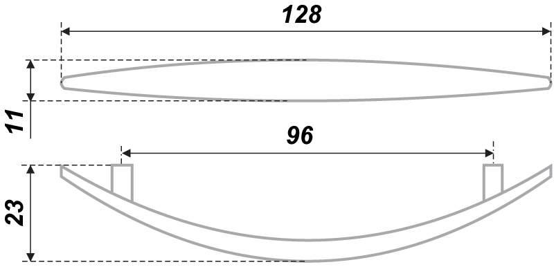 картинка Мебельная ручка RS014SC.4/96 от магазина DFCH 
