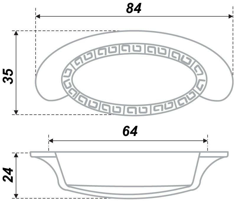 картинка Мебельная ручка RS414BAZ.4/64 от магазина DFCH 