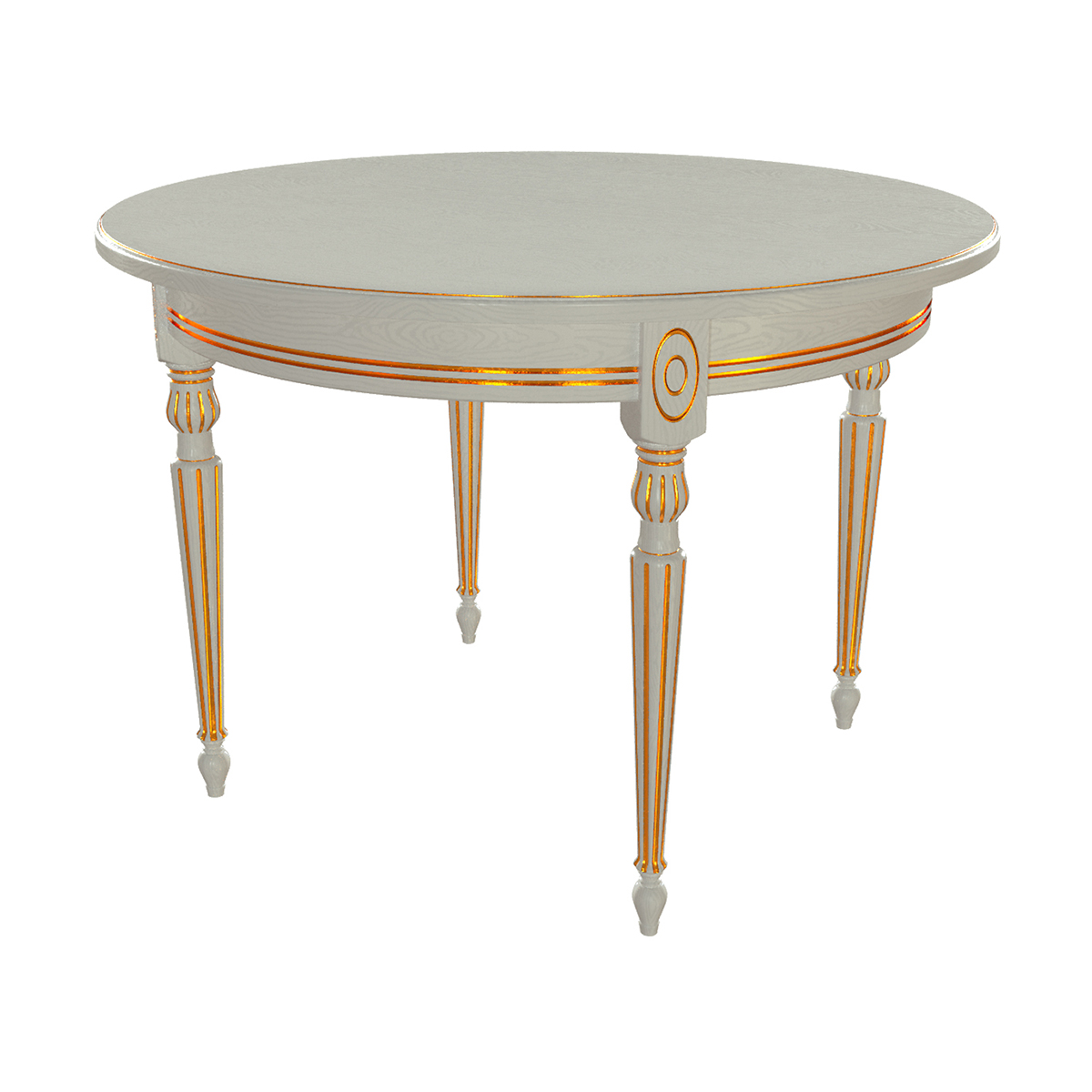 картинка Стол Лакшери 1100(1490)*1100*765 (тон серый RAL7038 + патина золото) от магазина DFCH 