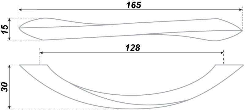 картинка Мебельная ручка RS037SC.4/128 от магазина DFCH 