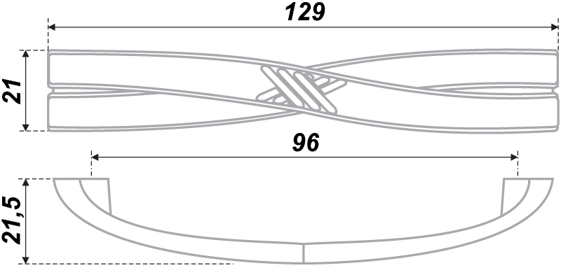 картинка Мебельная ручка RS405BAZ.3/96 от магазина DFCH 
