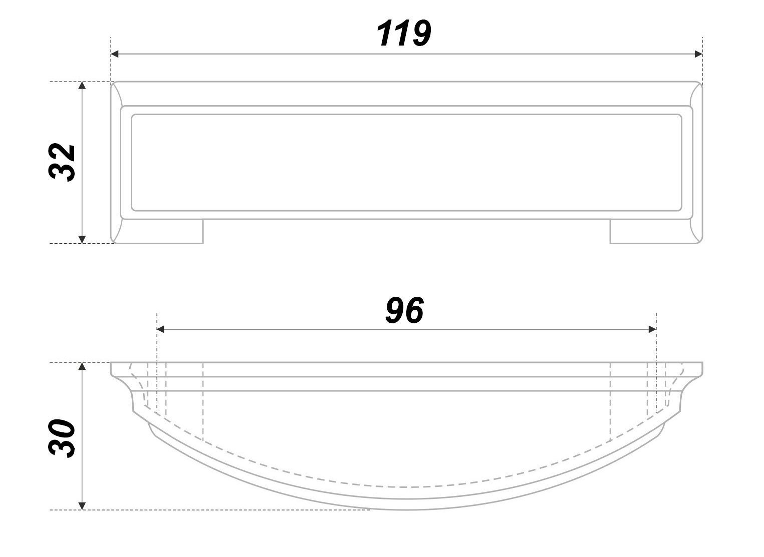 картинка Мебельная ручка GREGORY RS178EAB.4/96 от магазина DFCH 