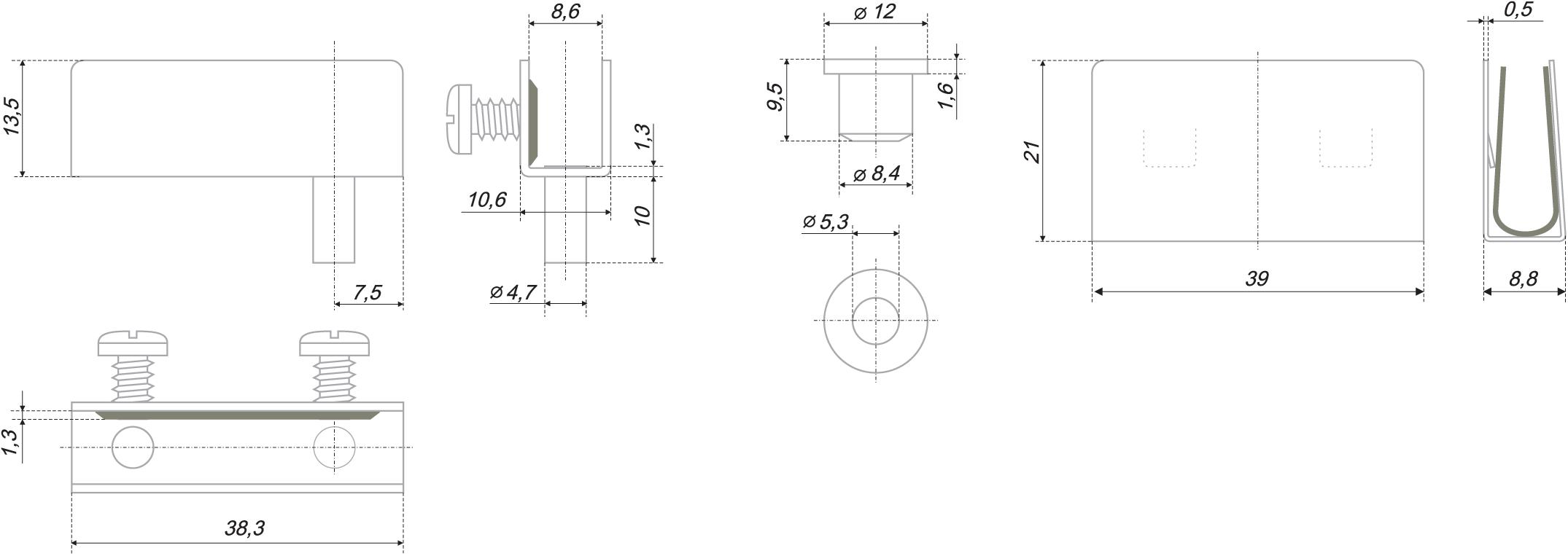 картинка Мебельная петля HG001/Bl от магазина DFCH 