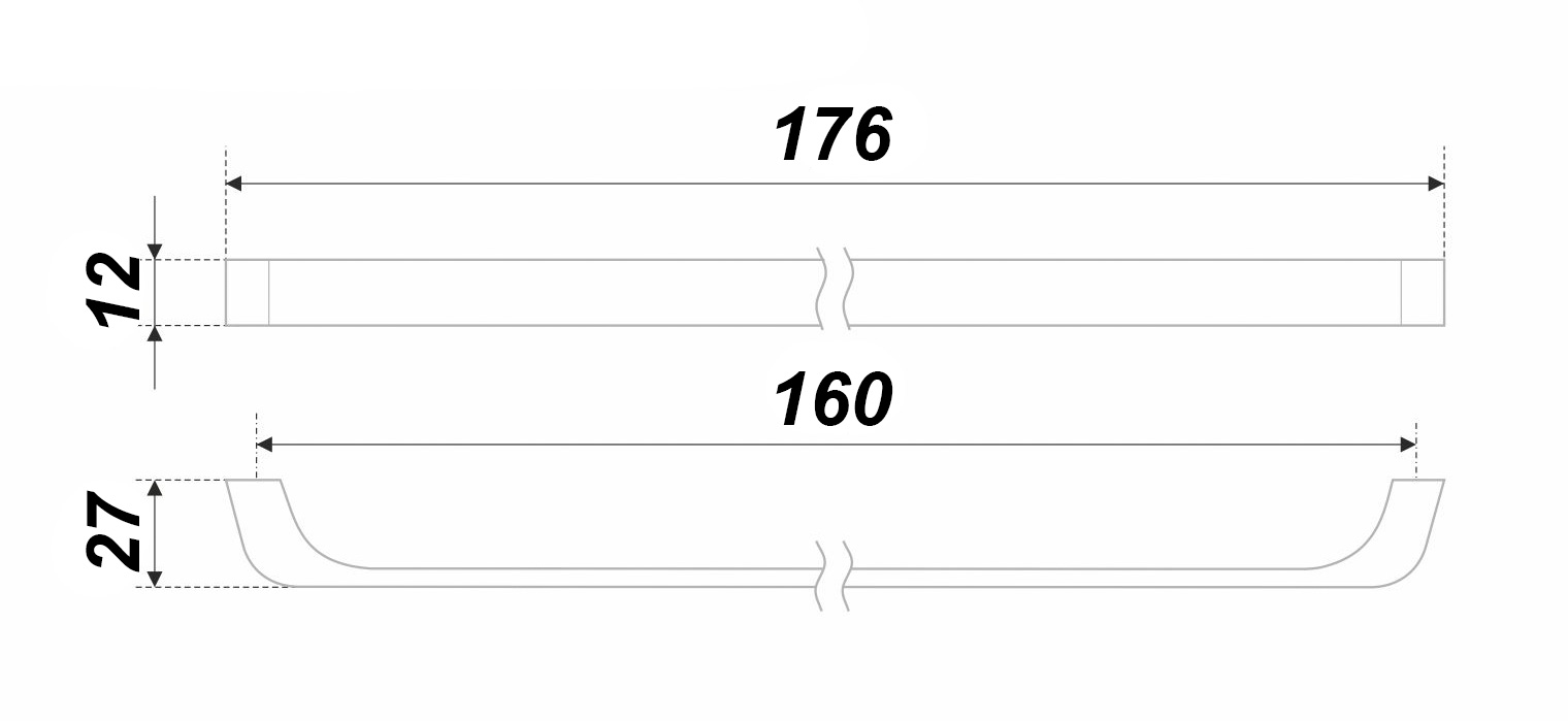 картинка Мебельная ручка JETLINE RS219BSN.4/160 от магазина DFCH 