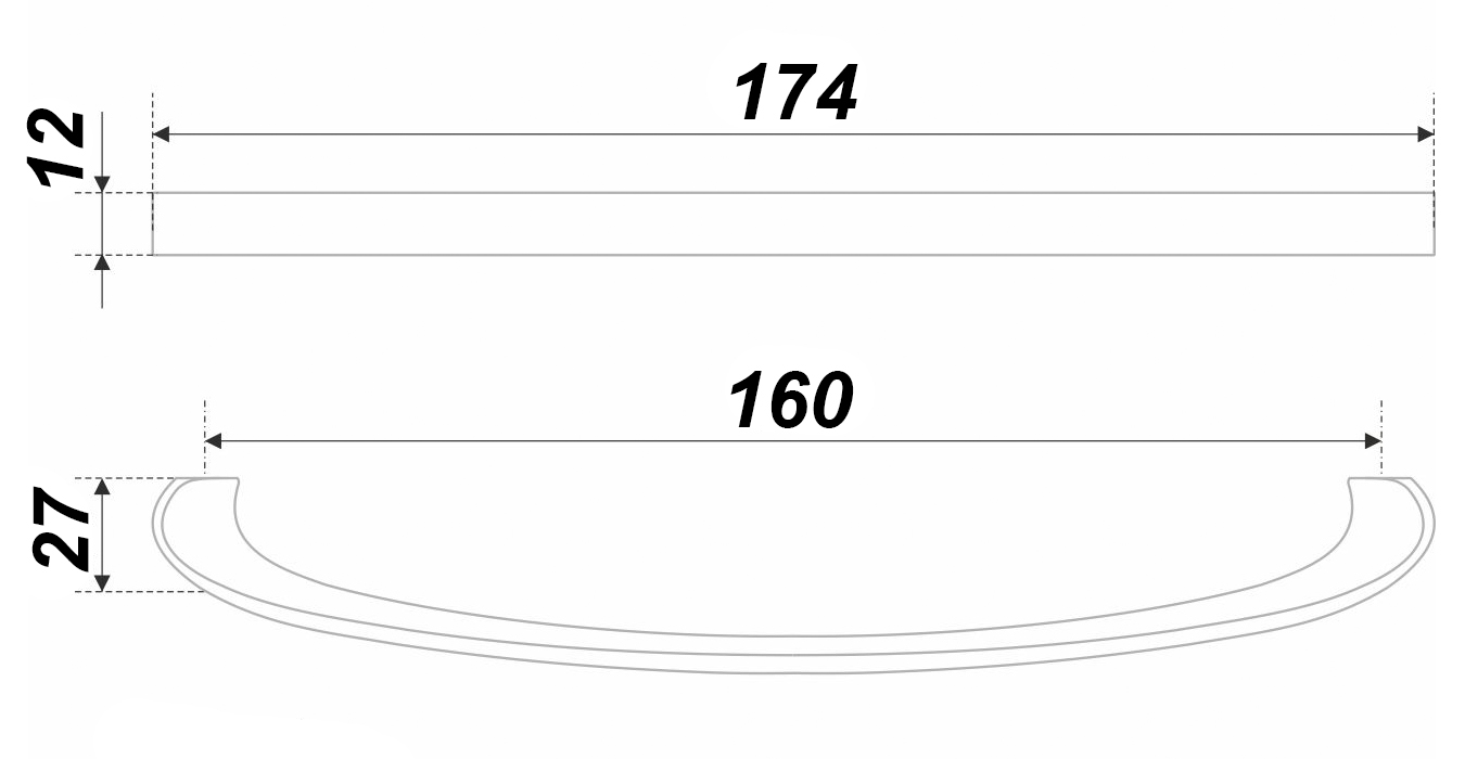 картинка Мебельная ручка MILA RS197CP.4/160 от магазина DFCH 