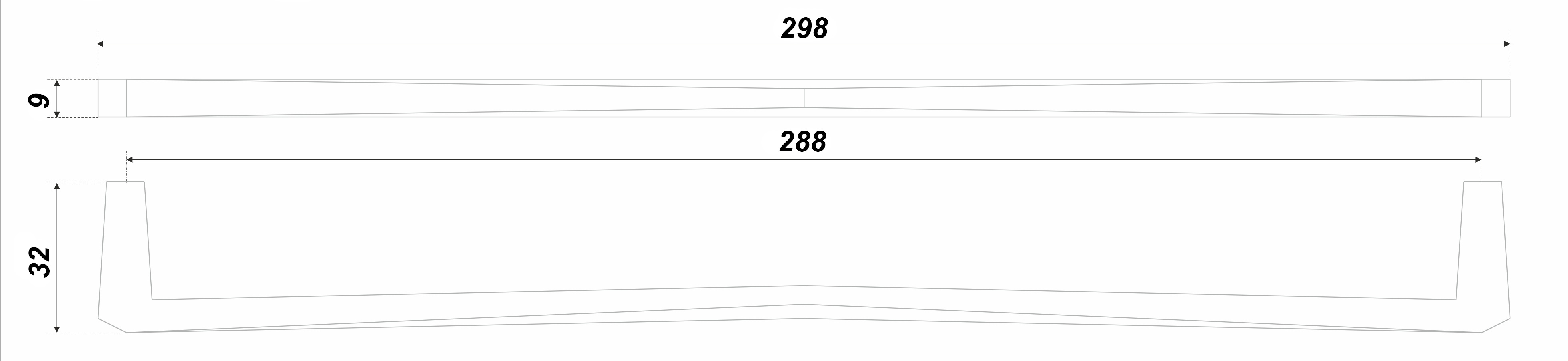 картинка Мебельная ручка STAR RS323MBSG.5/288 от магазина DFCH 