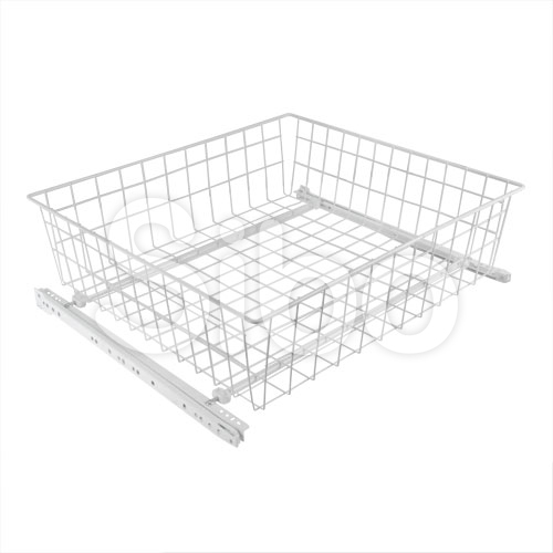 картинка Корзина выкатная сетчатая SIBO 535х475х150 мм, белая, шарик. напр. SB600/150-WT/SH от магазина DFCH 
