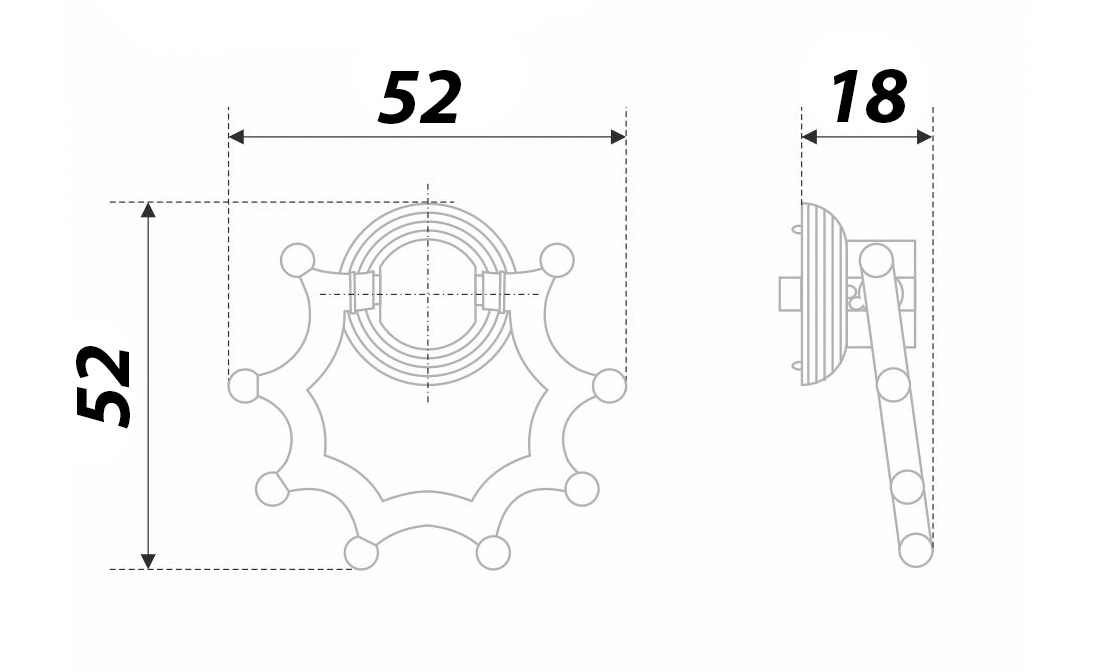 картинка Мебельная ручка MARINE RC116AB.21 от магазина DFCH 