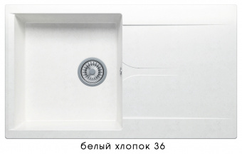 Мойка Полигран GALS-860 (белый хлопок №36) 860*500мм купить по цене от  в Петербурге и Москве
