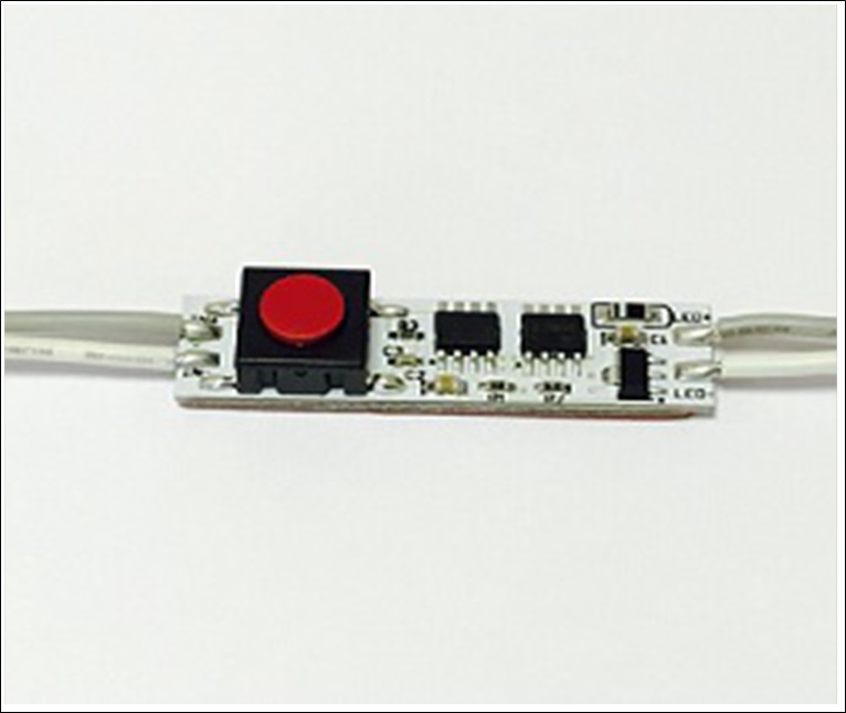 картинка Выключатель-микро с диммером кнопочный 12V/96W, 24V/192W, 8A (LS02-BD) от магазина DFCH 