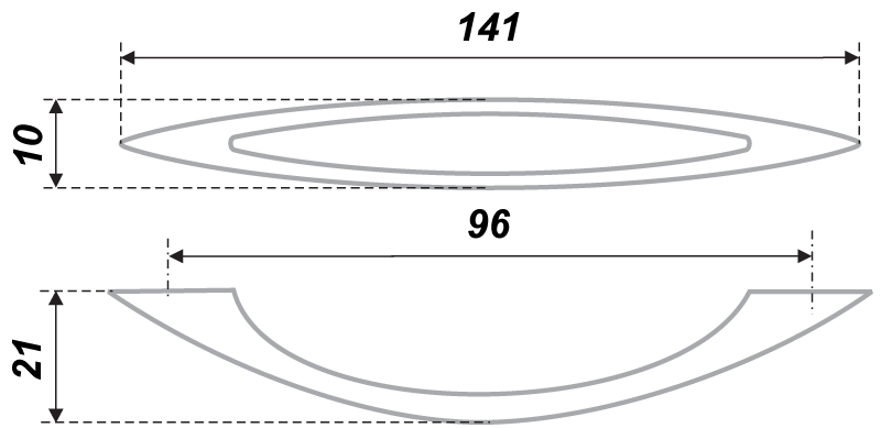 картинка Мебельная ручка RS019GP.4/96 от магазина DFCH 