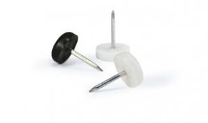 Подпятник пластиковый "Кнопка" с гвоздём (1000 шт.) чёрный, упаковка купить по цене от  в Петербурге и Москве
