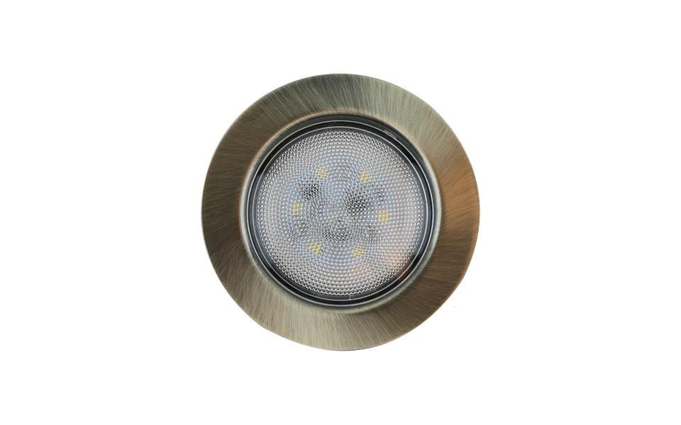 картинка Светильник светод. врезной (бронза ант.), FT9228 GAB-WW 3000 тёпл.белый, с встр.драйвером, компл. от магазина DFCH 