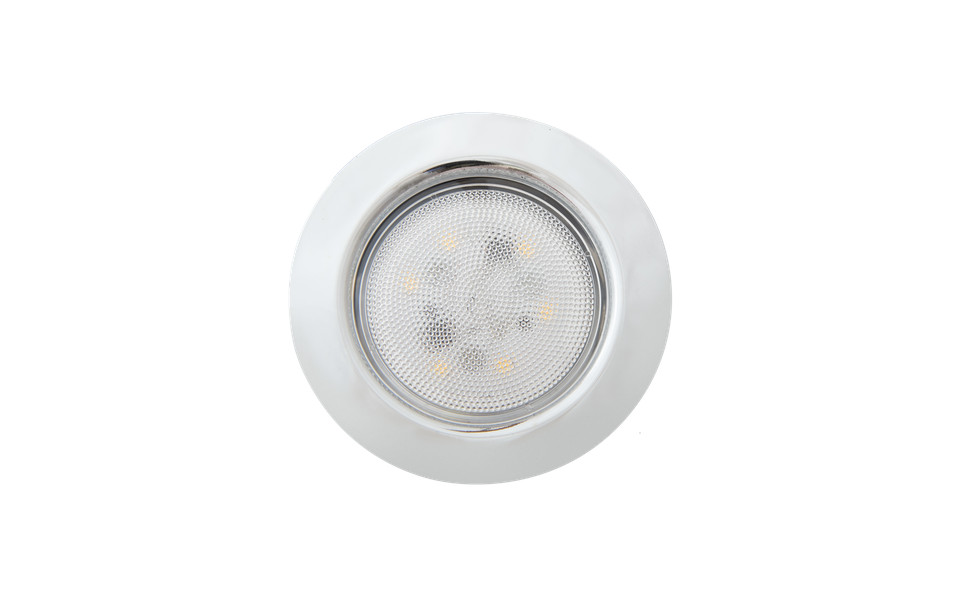 картинка Светильник светод. врезной (хром), FT9228 CH-WW 3000 тёпл.белый, с встр.драйвером, компл. от магазина DFCH 