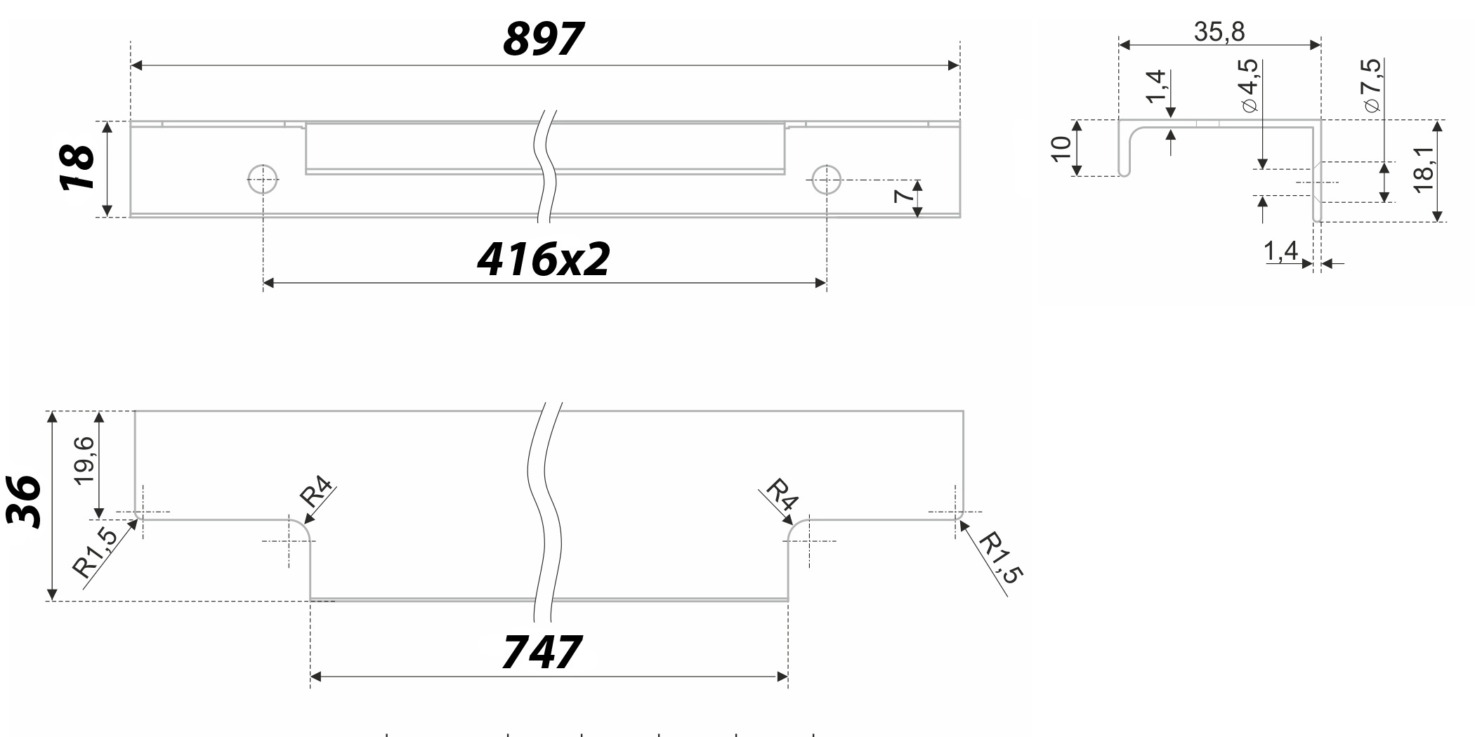 картинка Мебельная ручка RAY RT109SG.1/000/900 от магазина DFCH 
