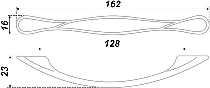 картинка Мебельная ручка RS410EAB.4/128 от магазина DFCH 