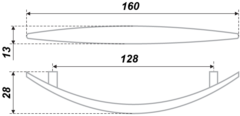 картинка Мебельная ручка RS014SC.4/128 от магазина DFCH 