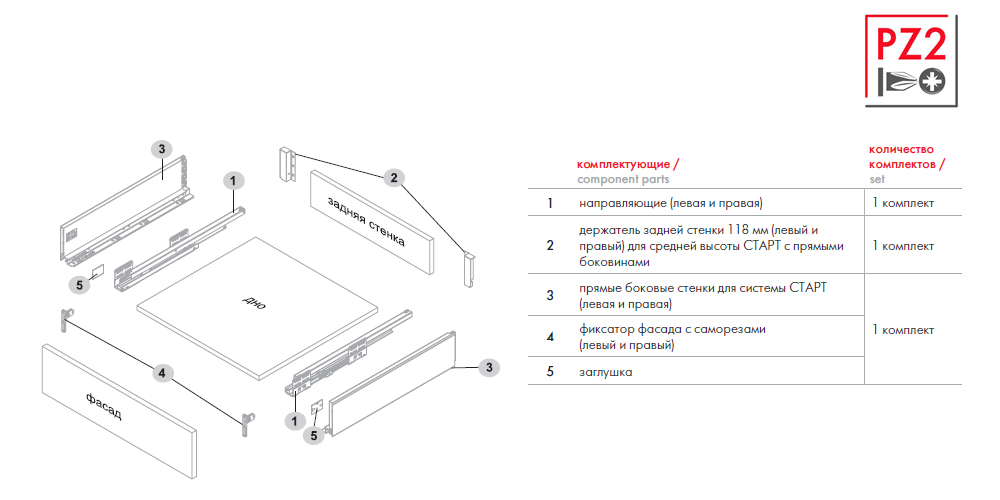 картинка Прямые боковые стенки СТАРТ средней высоты SBDW12/GRPH/400 от магазина DFCH 