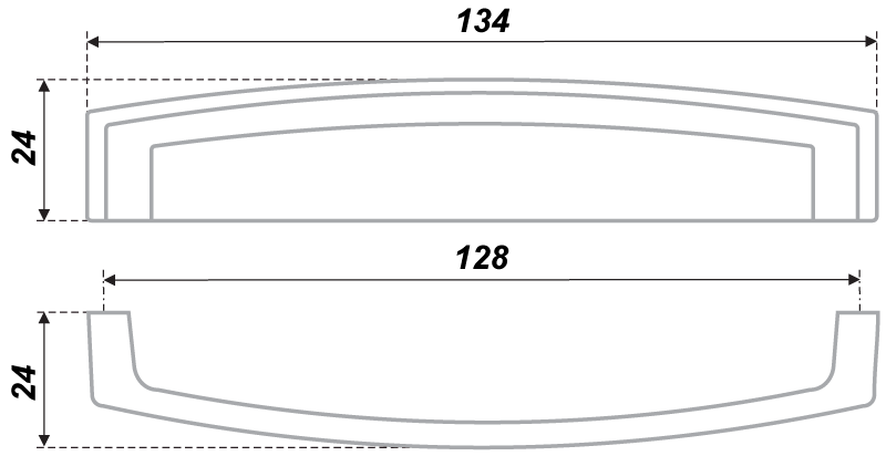 картинка Мебельная ручка RS402EAB.4/128 от магазина DFCH 