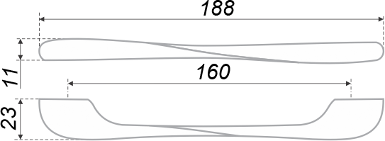 картинка Мебельная ручка RS006SN.4/160 от магазина DFCH 