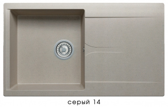 Мойка Полигран GALS-860 (серый №14) 860-500мм купить по цене от  в Петербурге и Москве
