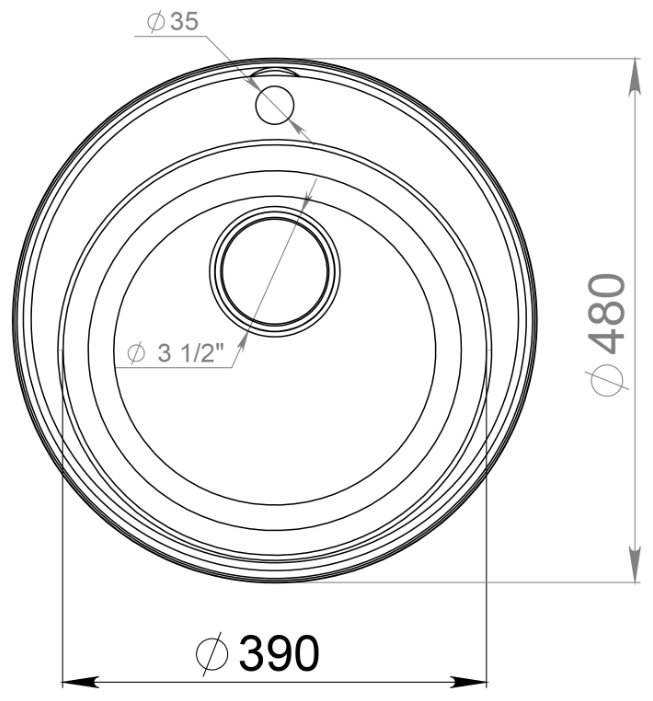 GF-D-480 Мойка Гжель мрамор DEKOR, чаша d390*180мм (под заказ)* купить по цене от  в Петербурге и Москве
