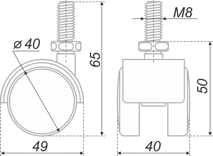 картинка Мебельная опора N111BL/BL.3 от магазина DFCH 