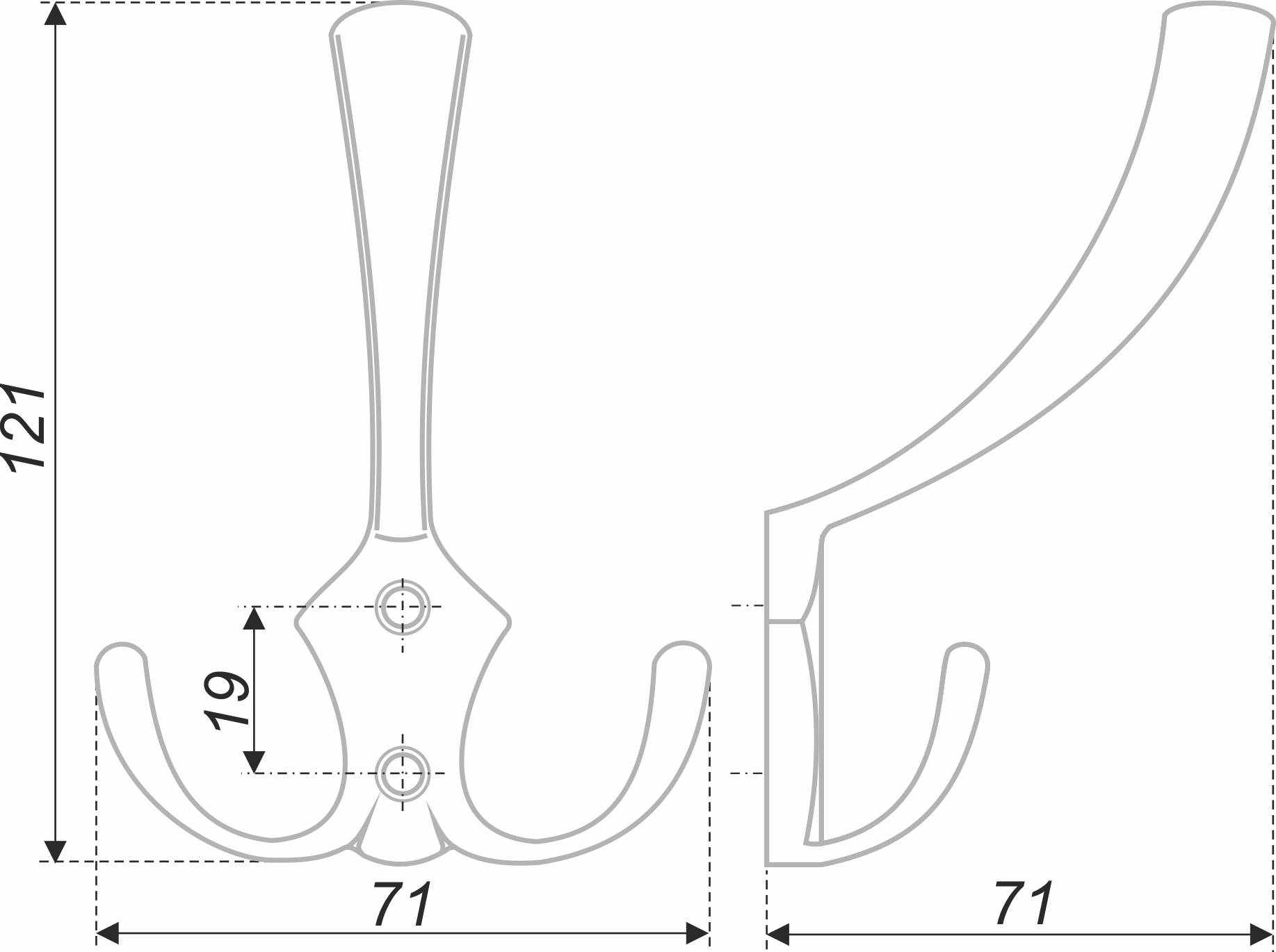 картинка Мебельный крючок K302SC.6 от магазина DFCH 
