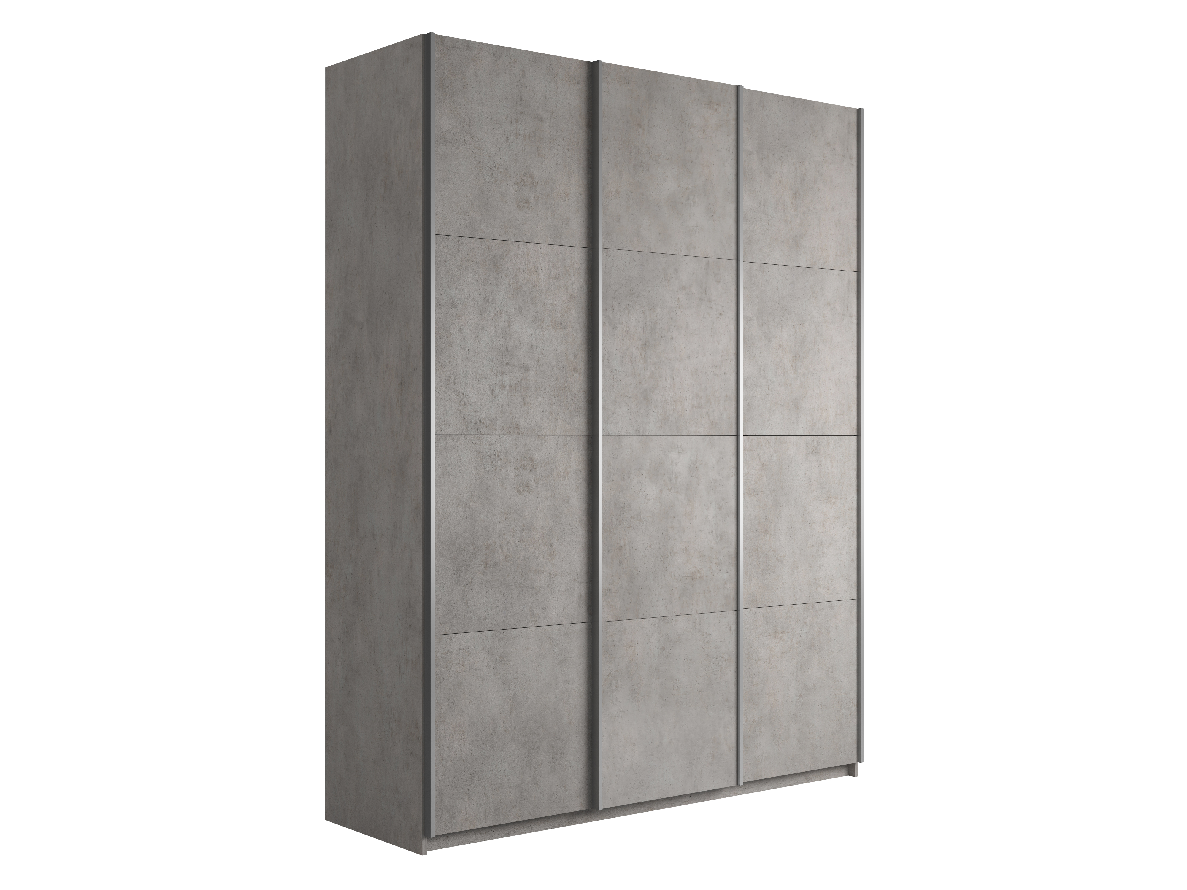 картинка Шкаф Прайм трио ДСП Бетон 2300 x 2100 x 570 от магазина DFCH 