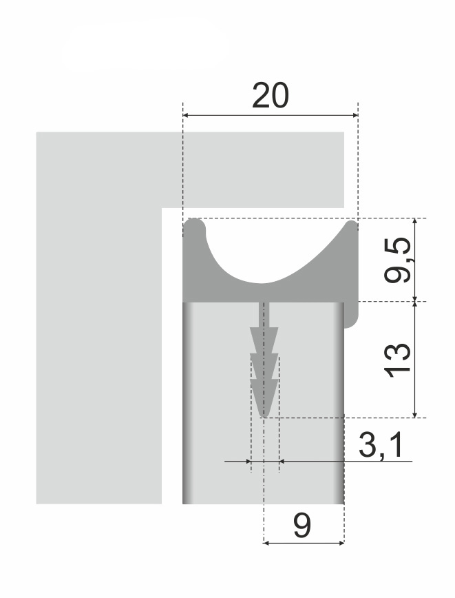 картинка Мебельная ручка U-LINE RP004SC.1/000/3000 от магазина DFCH 