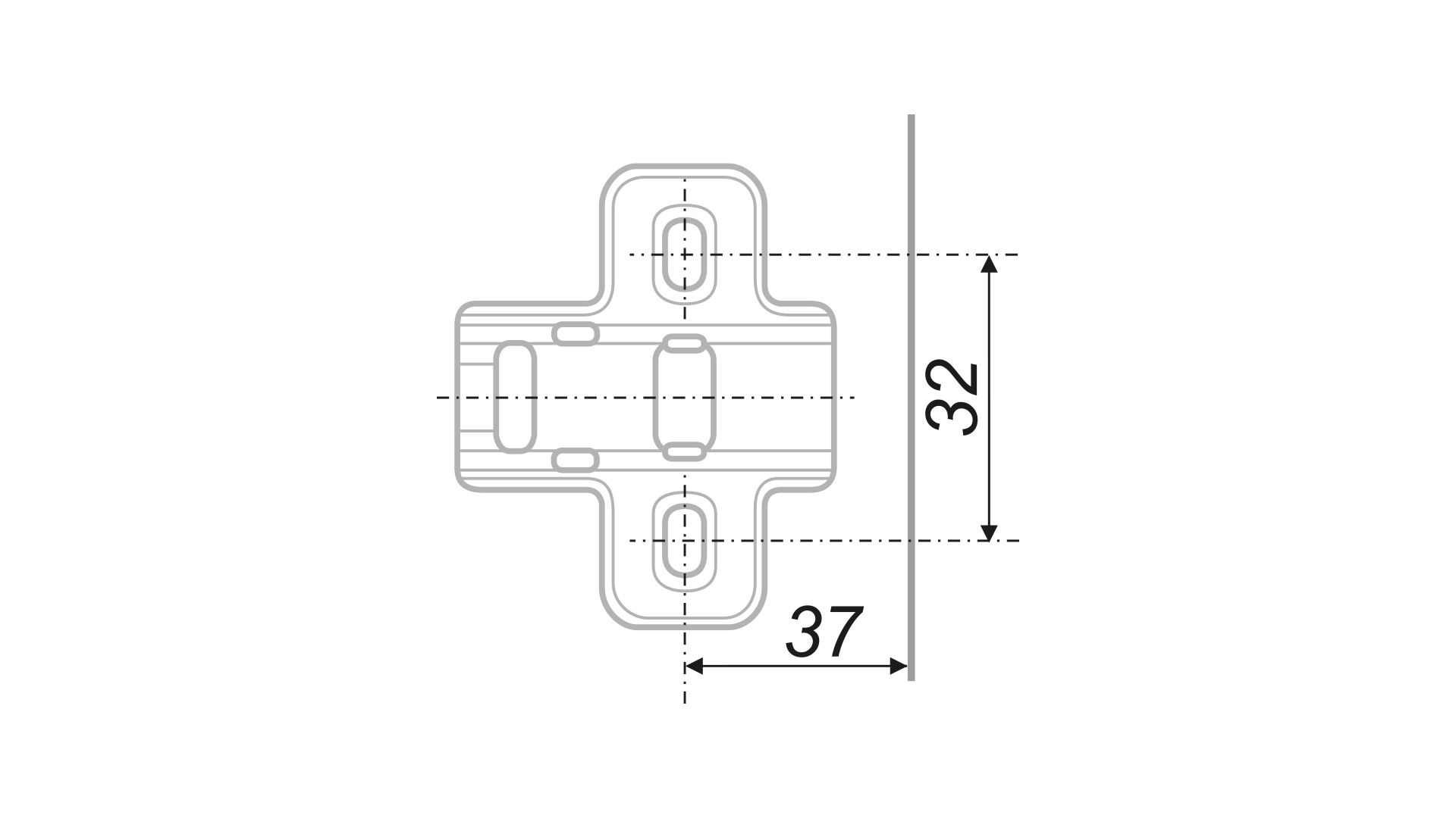 картинка Мебельная петля H302B02/2412 от магазина DFCH 